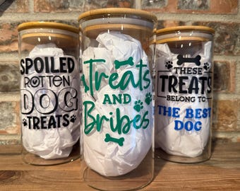 Personalized Pet Treat Jar: Custom Dog & Cat Treat Storage
