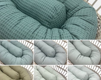 Pillow Decorative pillow snake puck snail in shades of green in different lengths