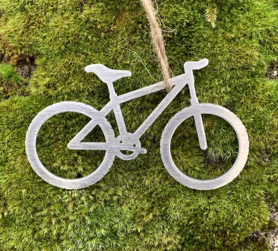 Mountain Bike Ornament Made From Stainless Steel | Christmas Tree Decoration | Bicycle Metal Ornament |  Biking Holiday Gift | MTB Gift