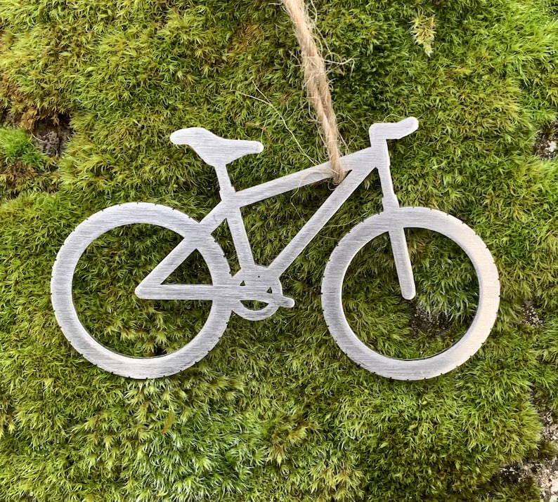 Mountain Bike Ornament Made From Stainless Steel handmade, Cycling Gift, Bike Christmas Ornament, Specialized Bike Ornament, Mountain Bike, Metal Bike Ornament, Bike racing, Cycling Gift, Biker Gift, Love Mountain Biking Gift, Steel Bike Ornament