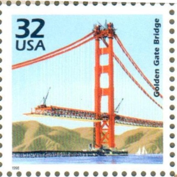 US Stamp 1937 California Golden Gate Bridge Completed and Opened 1930 Celebrate the Century 32 Cent MNH Scotts 3185l
