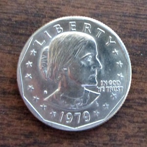 Vintage Collectible 1979-D Susan B Anthony Clad One Dollar Coin US Mint - X-Fine Condition - Collectible Coins