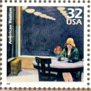 Vintage American Realism Painting at the Automat 1920 Celebrate the Century 32 Cent US Stamp Scotts 3184n - Scrapbooking, Crafting, Collect