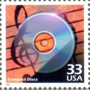 US Stamp CD Compact Discs Introduction 1980s Celebrate the Century 33 Cent MNH Scotts 3190h - Junk Journaling, Scrapbooking, Collectibles
