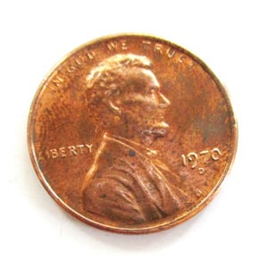 Vintage 1970-D Lincoln Memorial Penny Copper One Cent Penny Full Date, Fine+ Condition, Circulated Penny - Collectible Coin