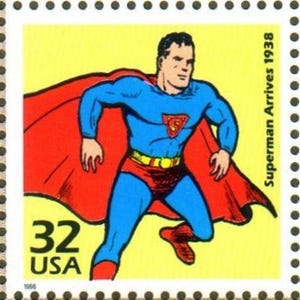 Vintage Unused 1938 Superman Comic Book Superhero Man of Steel Marvel Comics 1930 Celebrate the Century 32 Cent US Stamp MNH Scotts 3185f