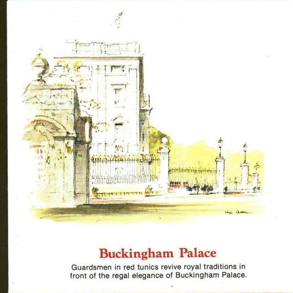 First Day Cover Buckingham Palace Legendary Landmarks of London, England Issued 1980 Gutter Pair 10 1/2p Stamps - Fleetwood Cache