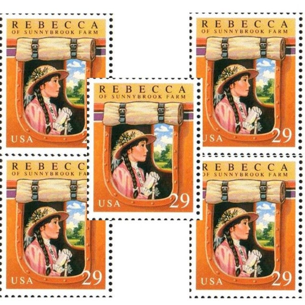 5 Unused US Postage Stamps Childrens Classic Books - Rebecca of Sunnybrook Farm - 29 Cent Unused Stamps Issued 1993 - Scotts# 2785