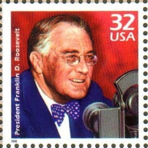 Franklin D Roosevelt President Fireside Radio Chats Vintage Unused US Postage Stamp 32 Cent Scotts 3185a