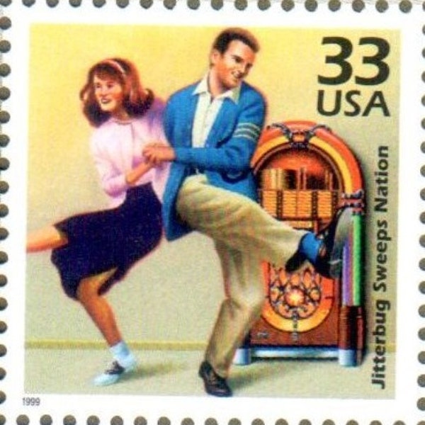 US Stamp Celebrate the Century 1940s Jitterbug Sweeps Nation, Rock n Roll, Dance 33 Cent MNH Scotts 3186g