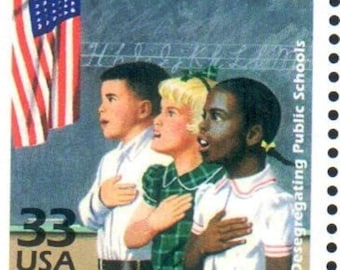 Vintage Unused Desegregating Public Schools Black History US Stamp 1950 Celebrate the Century 33 Cent MNH Scotts 3187f - junk journaling
