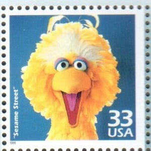 Vintage Unused Big Bird Sesame Street Character 70&#39;s Celebrate the Century US Stamp 33 Cent MNH Scotts 3189c - Junk Journaling, Collectible