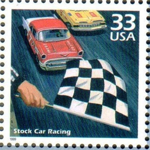 US Stamp Stock Car Racing Daytona 500 Nascar 1950 Celebrate the Century 33 Cent MNH Scotts 3187n