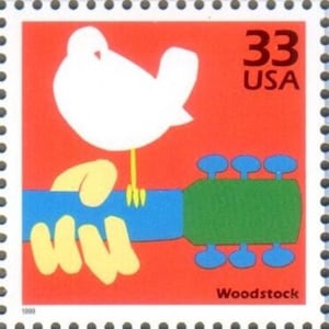 Vintage Unused Woodstock Music Festival of Peace and Music New York US Stamp 1960 Celebrate the Century 33 Cent Scotts 3188b - Scrapbooking