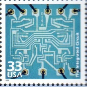Vintage Unused Introduction of Electronic Printed Integrated Circuits 1960s Celebrate the Century 33 Cent US Stamp Scott 3188j - Collectible