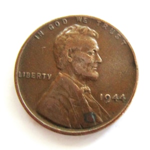 Vintage 1944 Lincoln Penny Copper Wheat One Cent Penny Full Date, Fine+ Condition, Circulated Penny - Collectible Coin