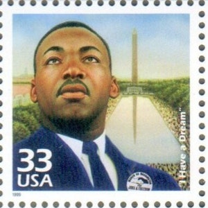 Vintage Unused Martin Luther King Jr. Civil Rights Leader 1960 Celebrate the Century 33 Cent US Stamp MNH Black Heritage Stamp Scotts 3188a