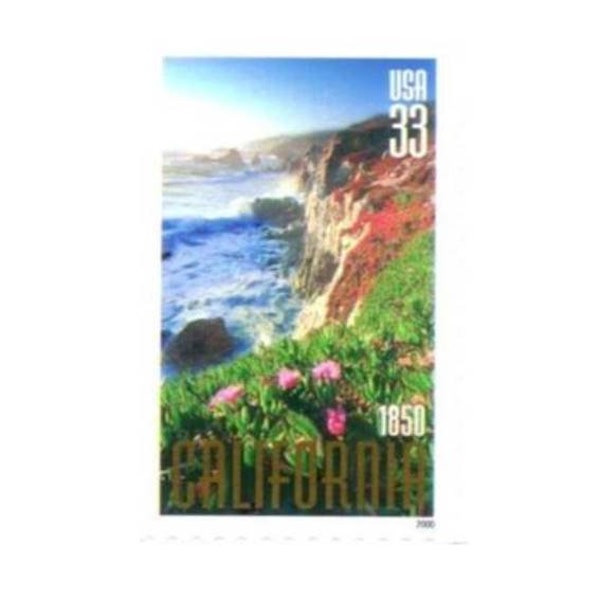 Unused US Postage Stamp California Big Sur Coastline Statehood Stamp - 33 Cent Mint Unused Stamp Issued 2000 - Scotts# 3224