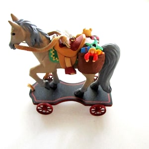 Vintage Riding Toy Horse for Christmas with Box Hallmark Keepsake Christmas Ornament - Issued 1999 - Designed by Linda Sickman