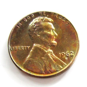 Vintage 1962D Lincoln Memorial Penny Copper One Cent Penny Full Date, Fine+ Condition, Circulated Penny - Collectible Coin