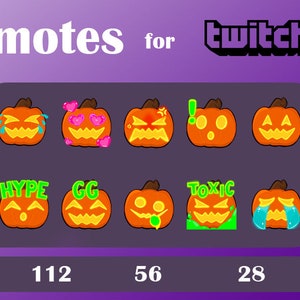 Jack-O-Lantern Twitch Emotes