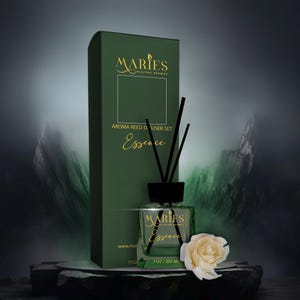 Essence Aroma Reed Diffuser Set – Scented Essential Oils, Elegant Home Fragrance, Relaxing Aromatherapy, Stylish Diffuser Sticks, Gift Set