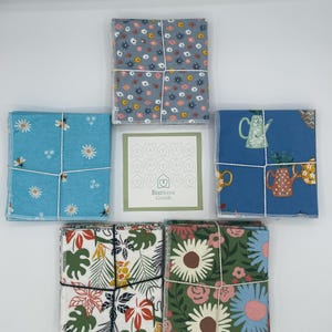 Floral Cotton Flannel Reusable Towels: Paperless Napkins, Cloth Wipes