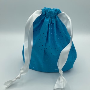 Blue Sparkle Eco Friendly Drawstring Gift Bag | Sustainable Bag