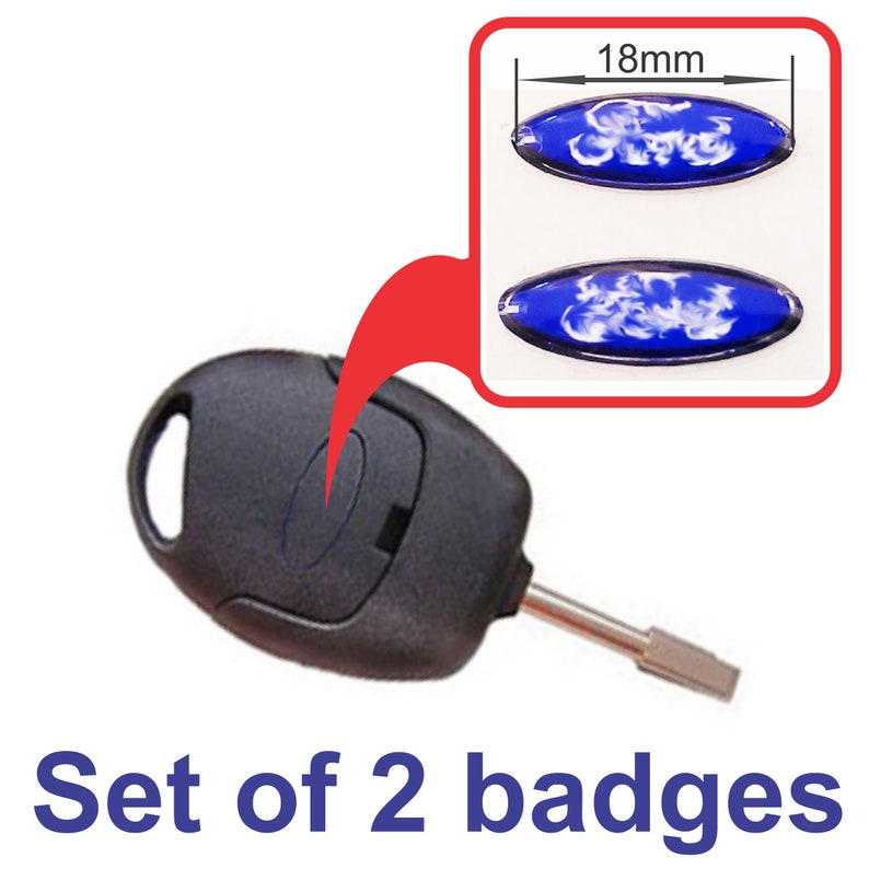 Ford Key Fob Badge Sticker Logo Emblem 3D Domed Sticker Badge Self