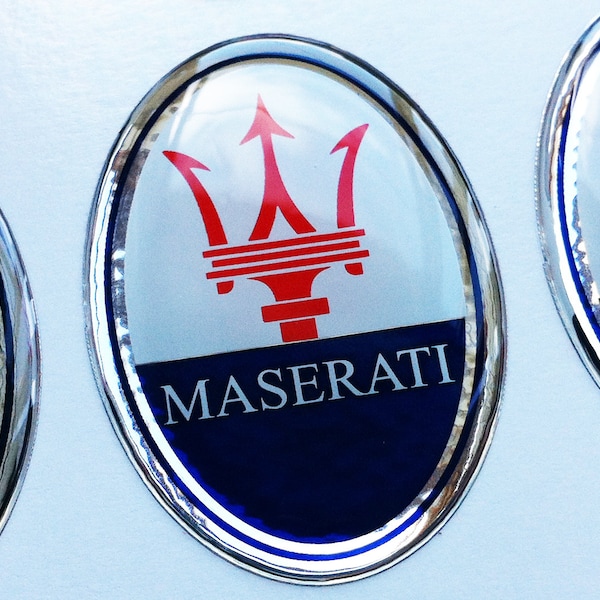 Maserati self adhesive 3D coated sticker