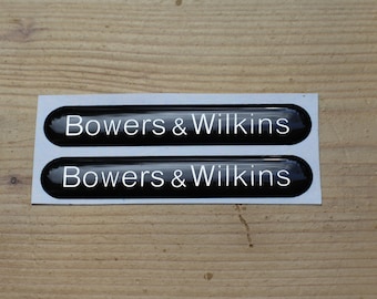 Bowers Wilkins B&W 3D domed sticker badge self adhesive - 2pcs