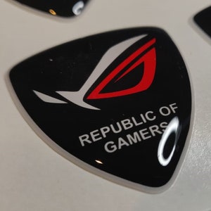 ASUS ROG Republic Of Gamers zelfklevende 3D-gecoate sticker