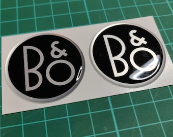 BANG OLUFSEN 3D koepelvormige sticker badge zelfklevend - 2st