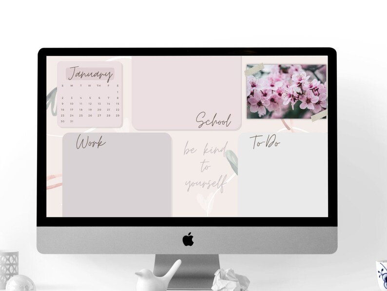 2022 2023 Calendar Wallpaper Desktop Organizer Mac Folder | Etsy