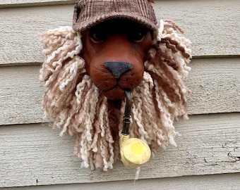 Sherlock Holmes Lion Head Wall Decor: Handmade Steampunk Sculpture