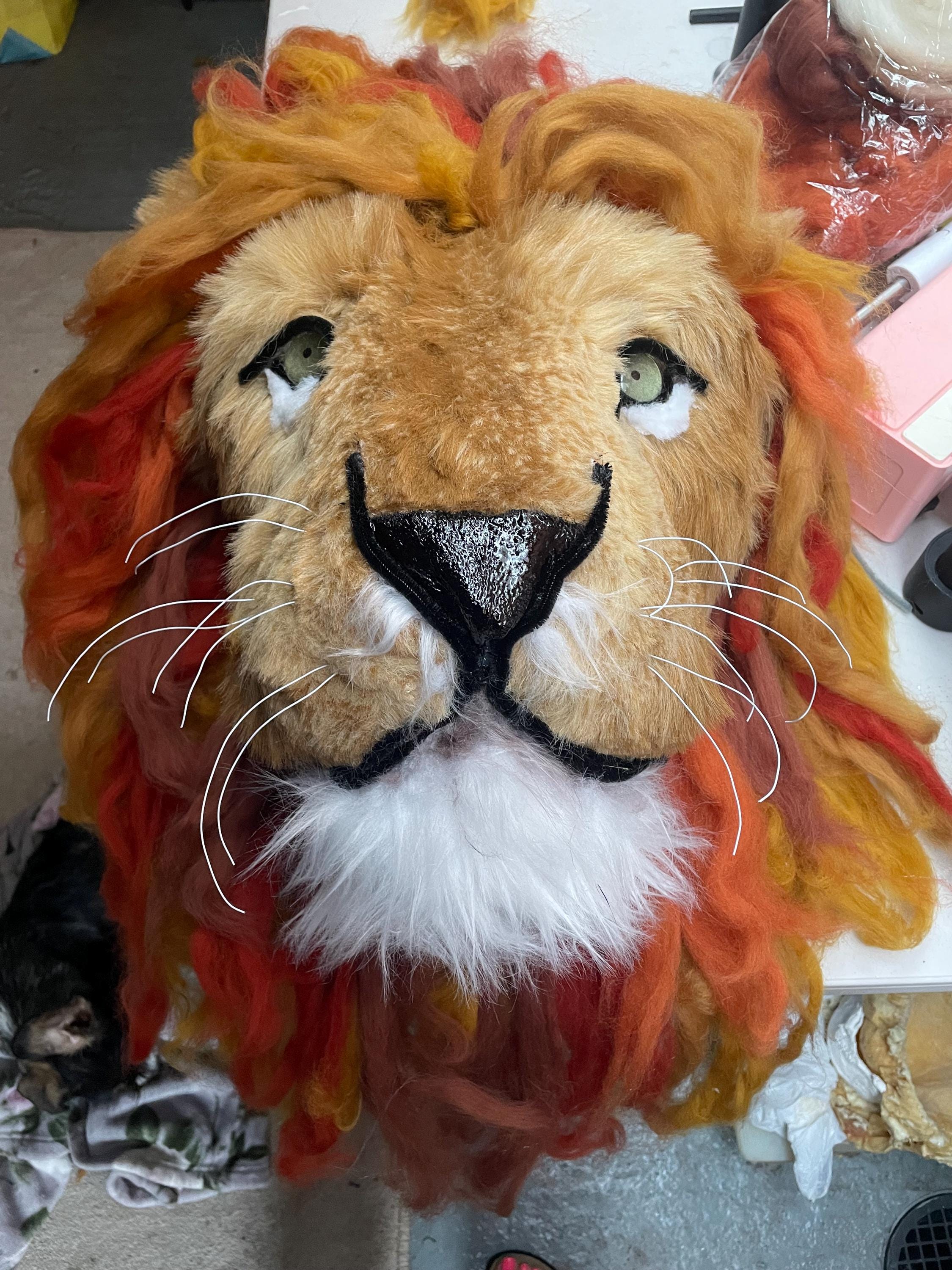 Handmade Faux Fur Lion Head Wall Decor: 2ft X 3ft Taxidermy - Etsy