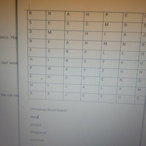 Christmas word search