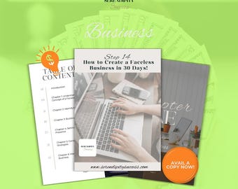 How to Create a Faceless Business in 30 Days! Ebook