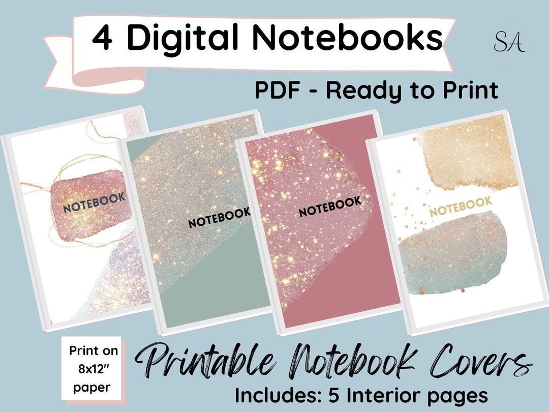 Printable Notebook Covers Digital Note Covers Digital - Etsy