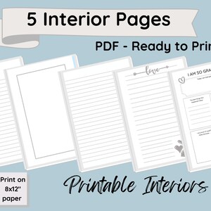 Printable Diary Printable Notebook Cover Digital Note - Etsy