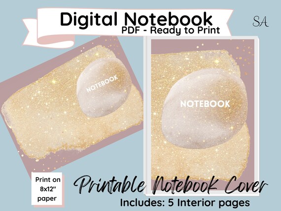 Printable Diary Printable Notebook Cover Digital Note | Etsy