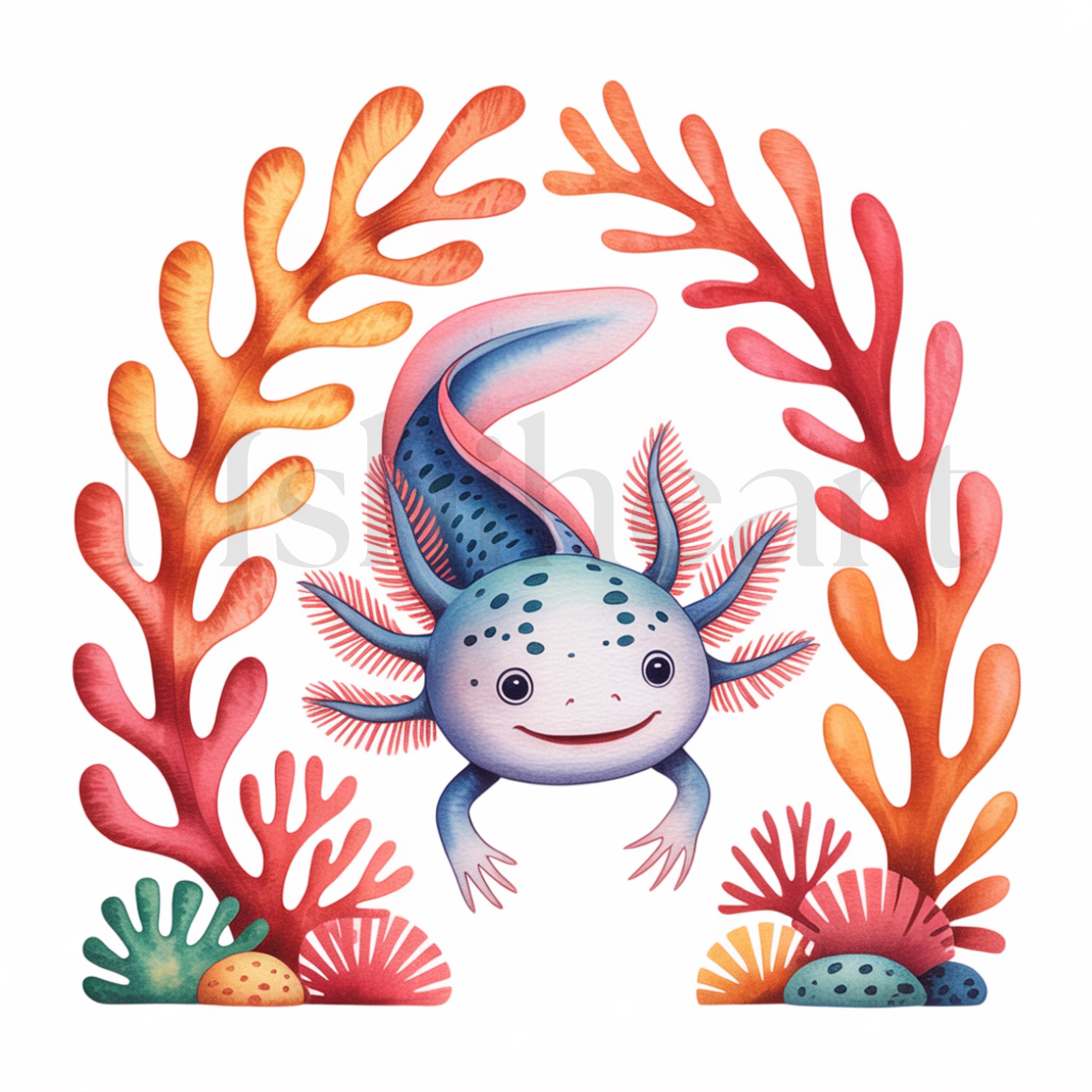 38 Axolotl Clipart, Cute Axolotls PNG, Rainbow Axolotl, Wizard Hat ...