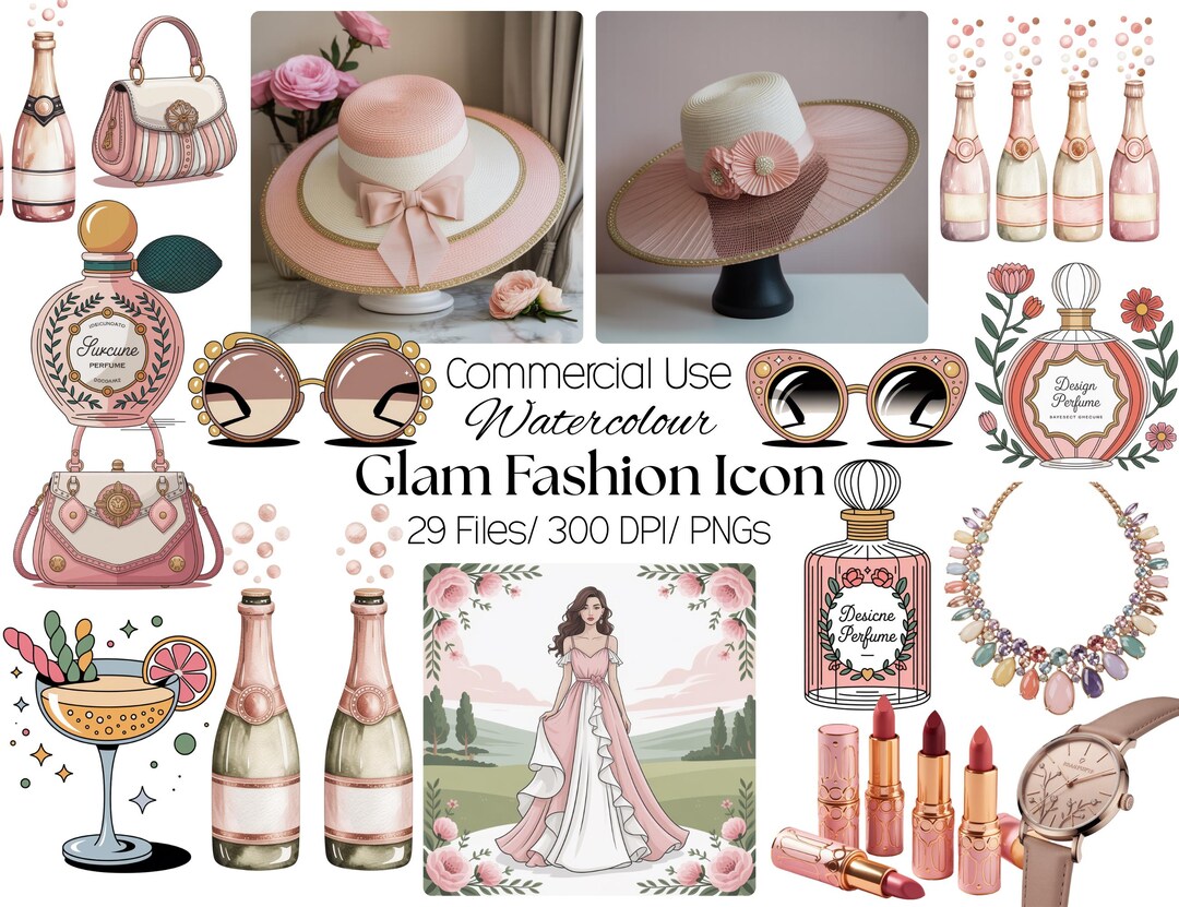 29 Glam Fashion Icon Clipart – Mshiheart - Etsy