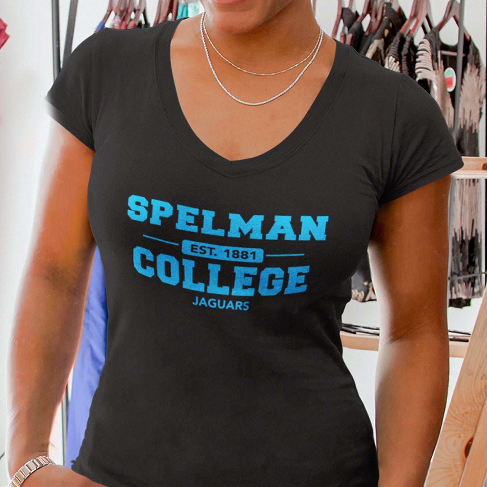 Spelman (v-neck) - Spelman Shirts, HBCU Jaguars, Vintage Spelman Women ...