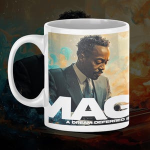 Imagine Like Langston Hughes Mural Mug -12 oz Ceramic Mug - Washable, Microwavable
