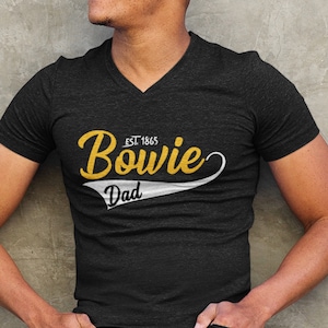Bowie Dad 1865 - Bowie State (V-Neck) - Bowie State Apparel, Bowie Bulldogs Alumni Tee, Bowie State Shirt, Bowie HBCU Hoodies and Sweatshirt