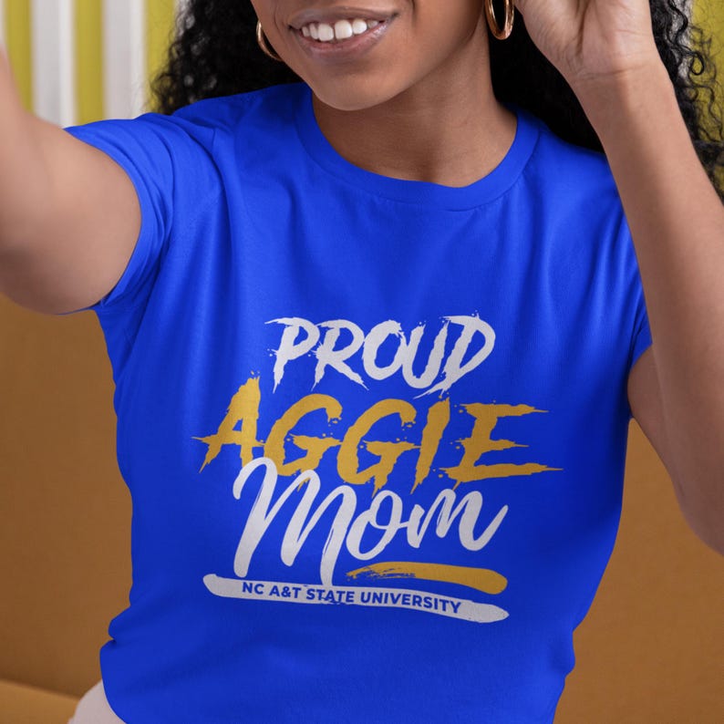 Proud Aggie Mom NextGen (T-Shirt/Sweatshirt/Hoodie) North Carolina A&T University HBCU Homecoming and Graduation Apparel image 1