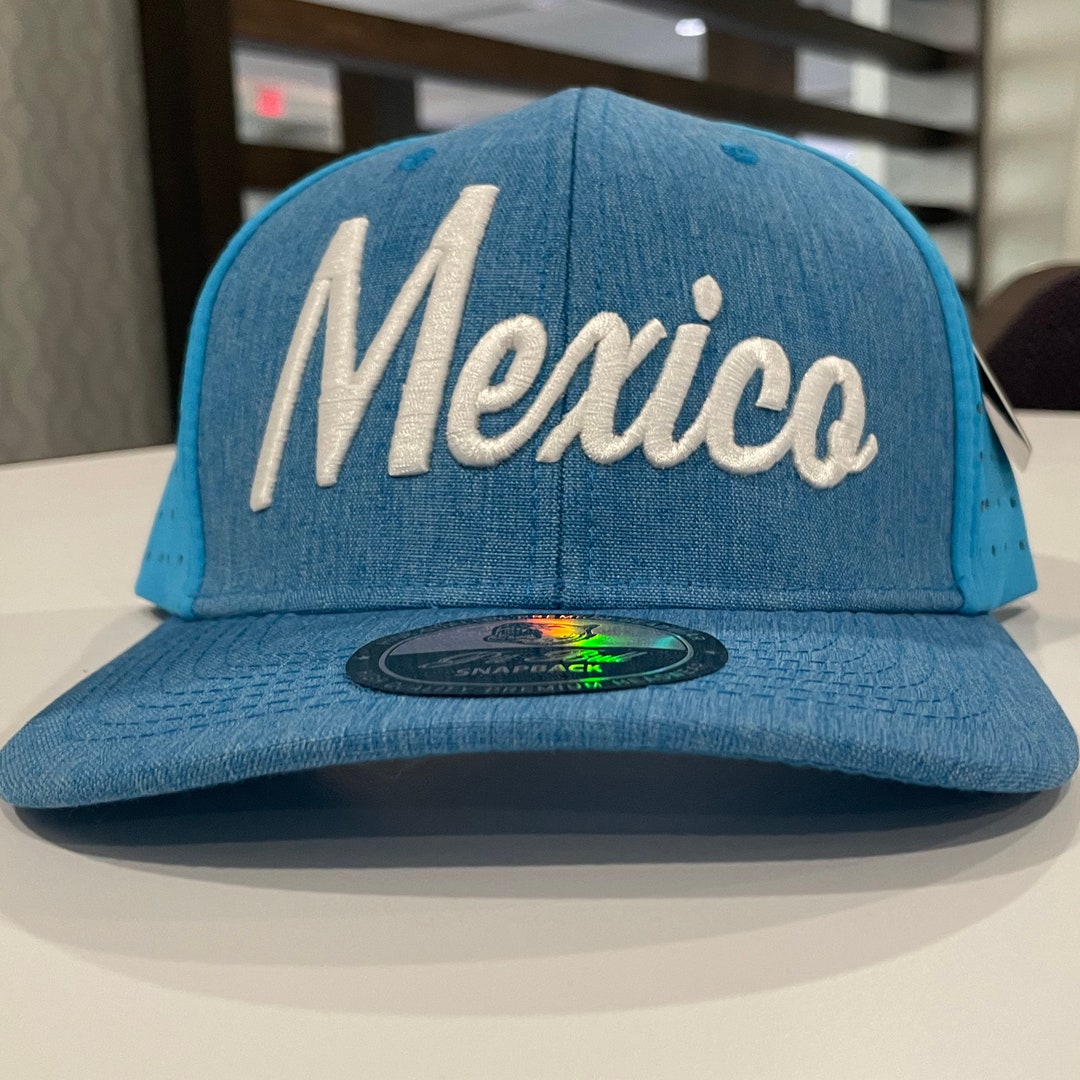 Mexico Signature blue Embroidered Cap Mexico Caps, Mexican Hats, Mexican Baseball Caps, Mexican