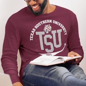 Texas Southern Classic (Long Sleeve)- Vintage Texas Southern Tigers Apparel, Texas Southern Tigers Tee, Texas Southern Hoodies & Sweatshirts