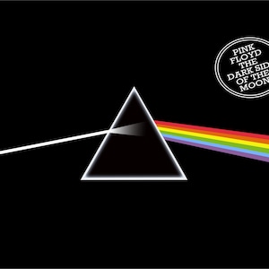 Pink Floyd - The Dark Side of The Moon - 1973 - Album Artwork Schwarz Print Poster Vintage